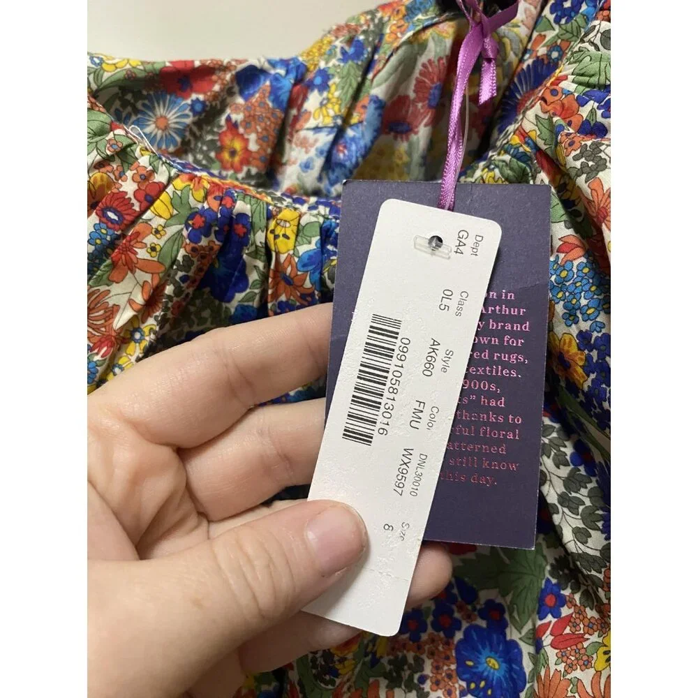 J.Crew Liberty Jumpsuit Womens 8 Multicolor One Shoulder Ruffle Floral Wide Leg